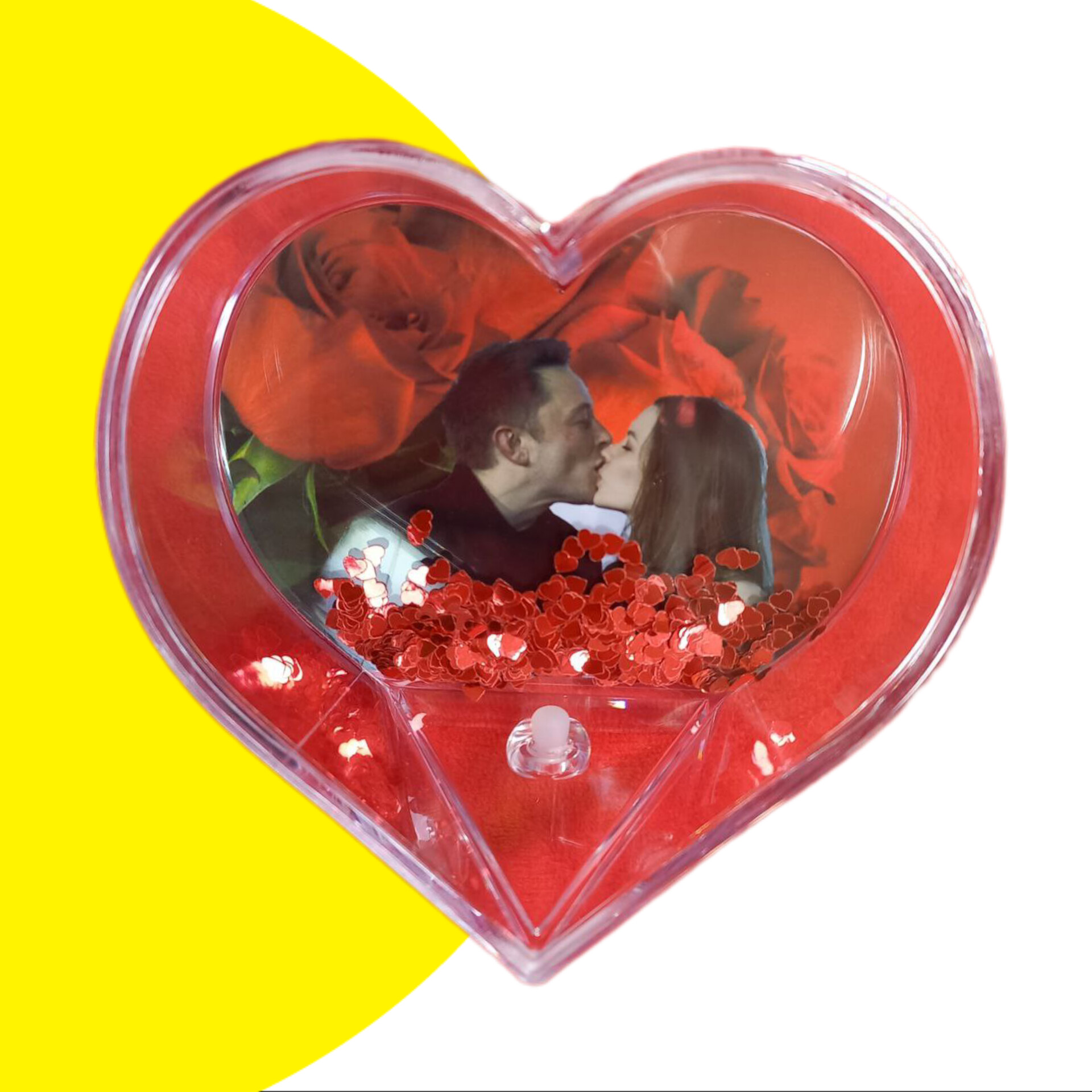 Сфера сердце с фото и с водой 